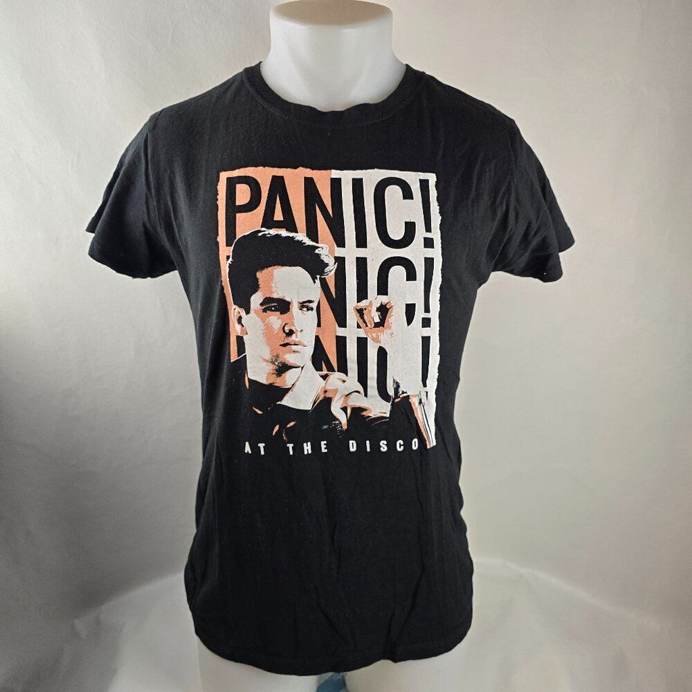 Panic At The Disco T Shirt Womens XL Black Graphic Tee Band Tultex Brendon Urie